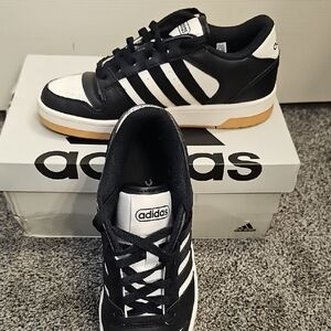 Adidas Classic Black and White Sneakers with Gum Sole